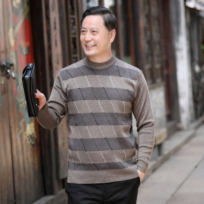 ニット セーター メンズ◆クルーネック秋服 冬服 紳士 メンズ シニア 敬老の日 誕生日 シニアファッション クリスマス ゴルフ ギフト プレゼント 