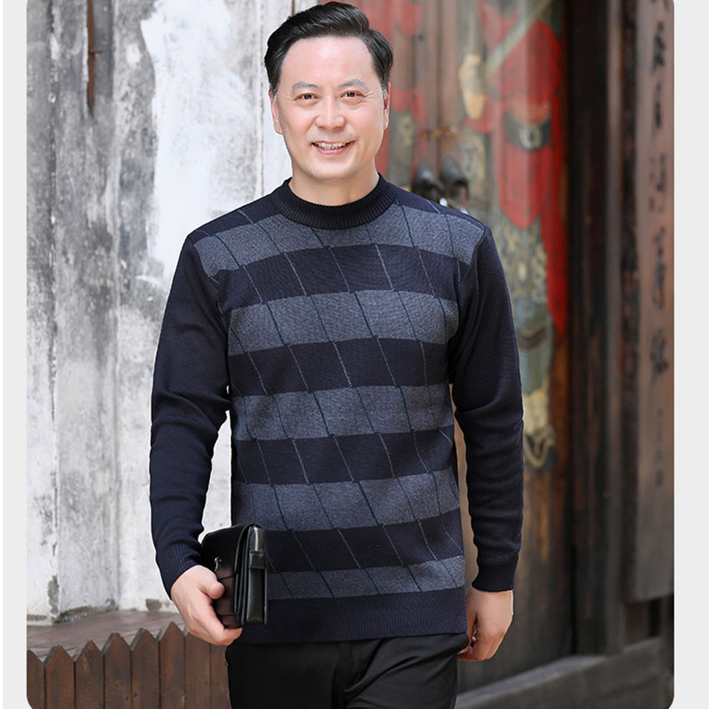 ニット セーター メンズ◆クルーネック秋服 冬服 紳士 メンズ シニア 敬老の日 誕生日 シニアファッション クリスマス ゴルフ ギフト プレゼント 