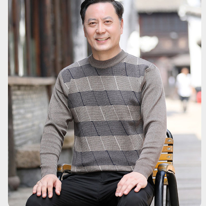 ニット セーター メンズ◆クルーネック秋服 冬服 紳士 メンズ シニア 敬老の日 誕生日 シニアファッション クリスマス ゴルフ ギフト プレゼント 