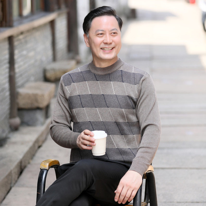 ニット セーター メンズ◆クルーネック秋服 冬服 紳士 メンズ シニア 敬老の日 誕生日 シニアファッション クリスマス ゴルフ ギフト プレゼント 