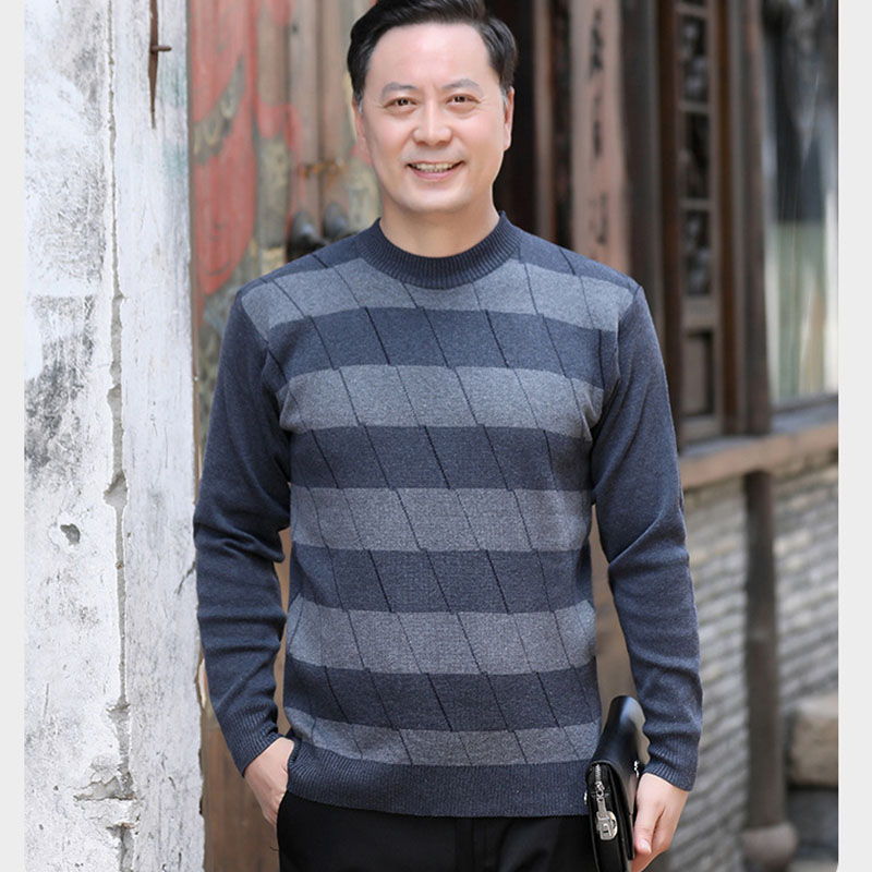 ニット セーター メンズ◆クルーネック秋服 冬服 紳士 メンズ シニア 敬老の日 誕生日 シニアファッション クリスマス ゴルフ ギフト プレゼント 