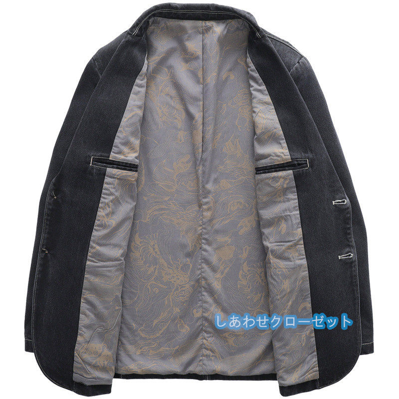 テーラードジャケット メンズ おしゃれ ブレザージャケット デニムジャケット カジュアルスーツ 春秋冬 ビジネススーツ フォマールスーツアウター 通勤 