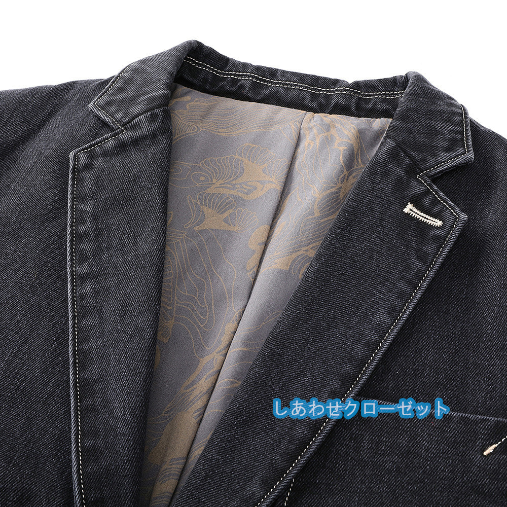 テーラードジャケット メンズ おしゃれ ブレザージャケット デニムジャケット カジュアルスーツ 春秋冬 ビジネススーツ フォマールスーツアウター 通勤 