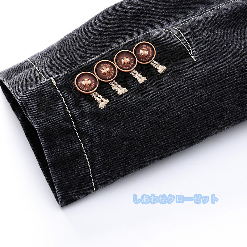 テーラードジャケット メンズ おしゃれ ブレザージャケット デニムジャケット カジュアルスーツ 春秋冬 ビジネススーツ フォマールスーツアウター 通勤 