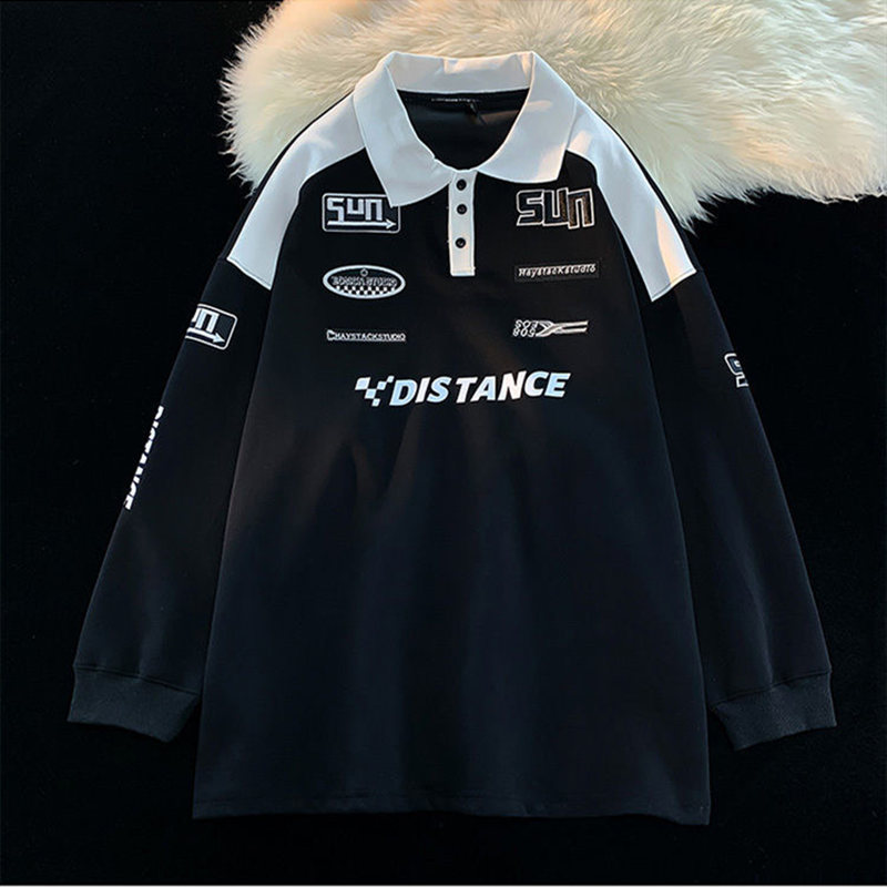 お取り寄せ商品 ポロシャツ メンズ 長袖 トップス 3COLORS おしゃれ ポリ プリント M-5XL ゆったり カジュアル 小さいサイズ ファッション 大きいサイズ 