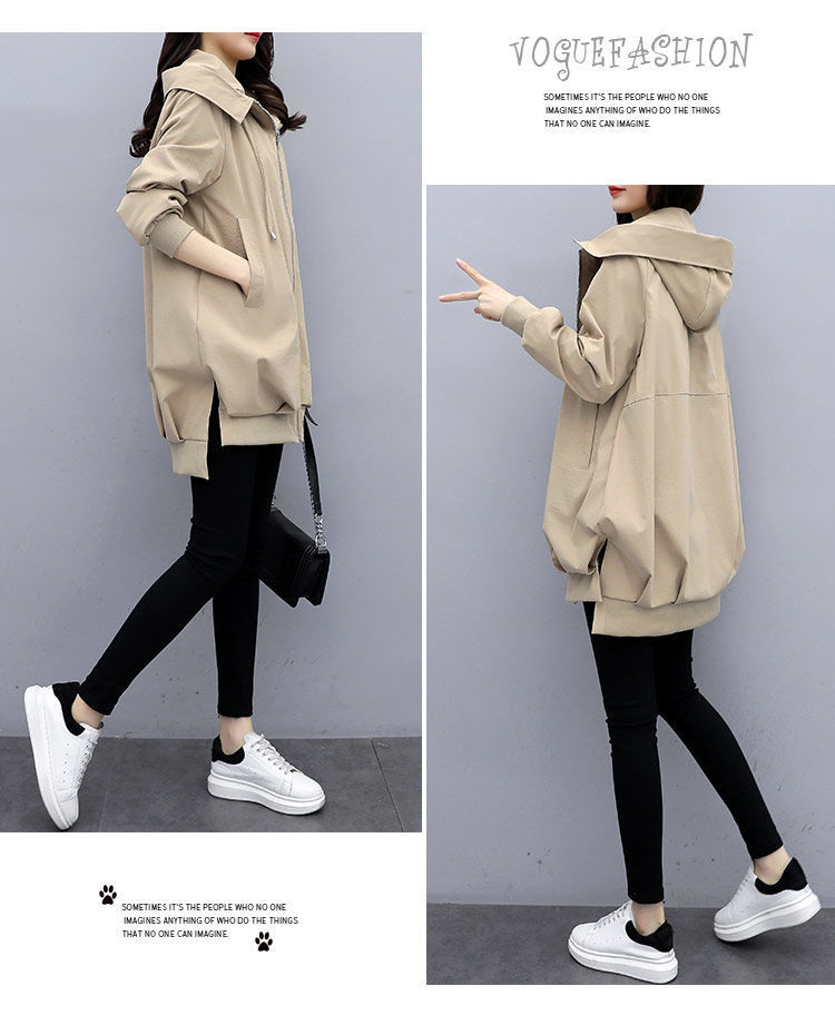 フード付き トレンチコート レディース 裏地付き 春秋 ロングコート お洒 ジャケット ブルゾン 体型カバー 大きいサイズ アウター 
