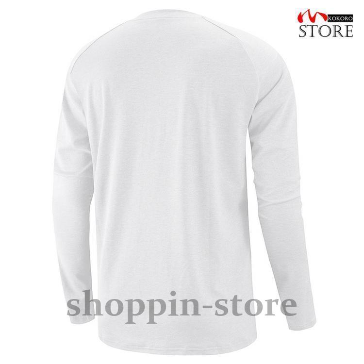 ロンT メンズ 大きいサイズ 長袖Tシャツ トップス ボタン付き 綿混 クルーネック ティーシャツ Tシャツ 夏物 