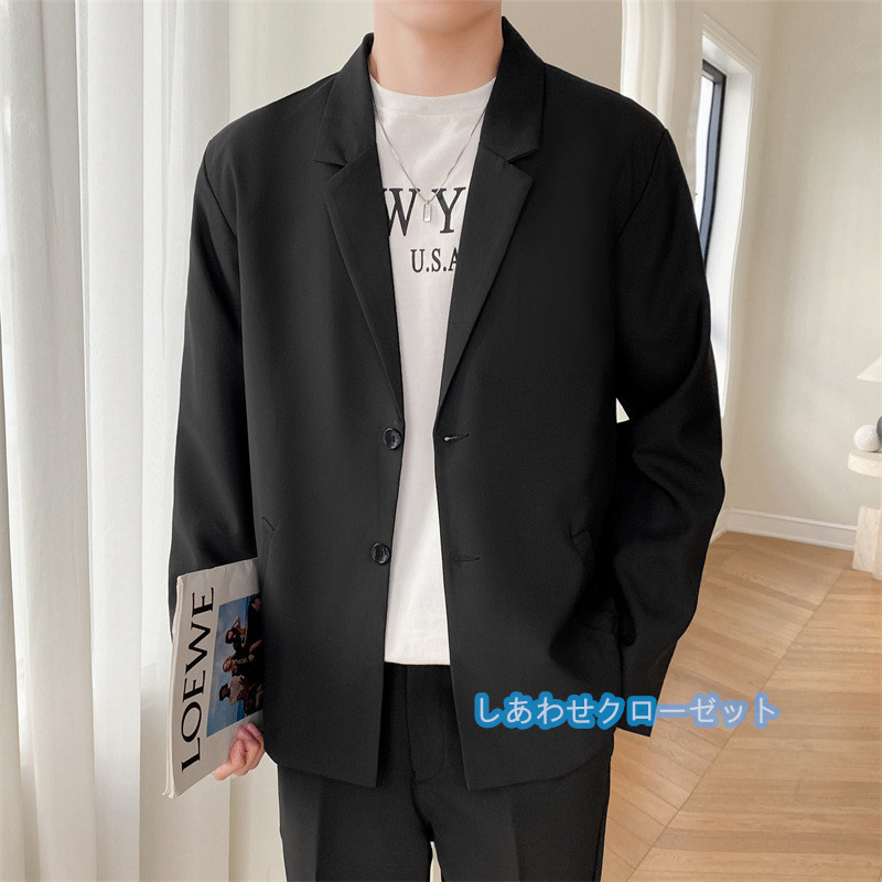 テーラードジャケット メンズ おしゃれ ブレザージャケット カジュアルスーツ 無地 アウター 春秋冬 紳士用 ビジネススーツ フォマールスーツ 通勤 