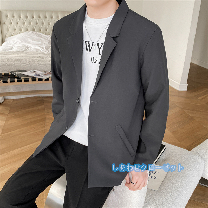 テーラードジャケット メンズ おしゃれ ブレザージャケット カジュアルスーツ 無地 アウター 春秋冬 紳士用 ビジネススーツ フォマールスーツ 通勤 