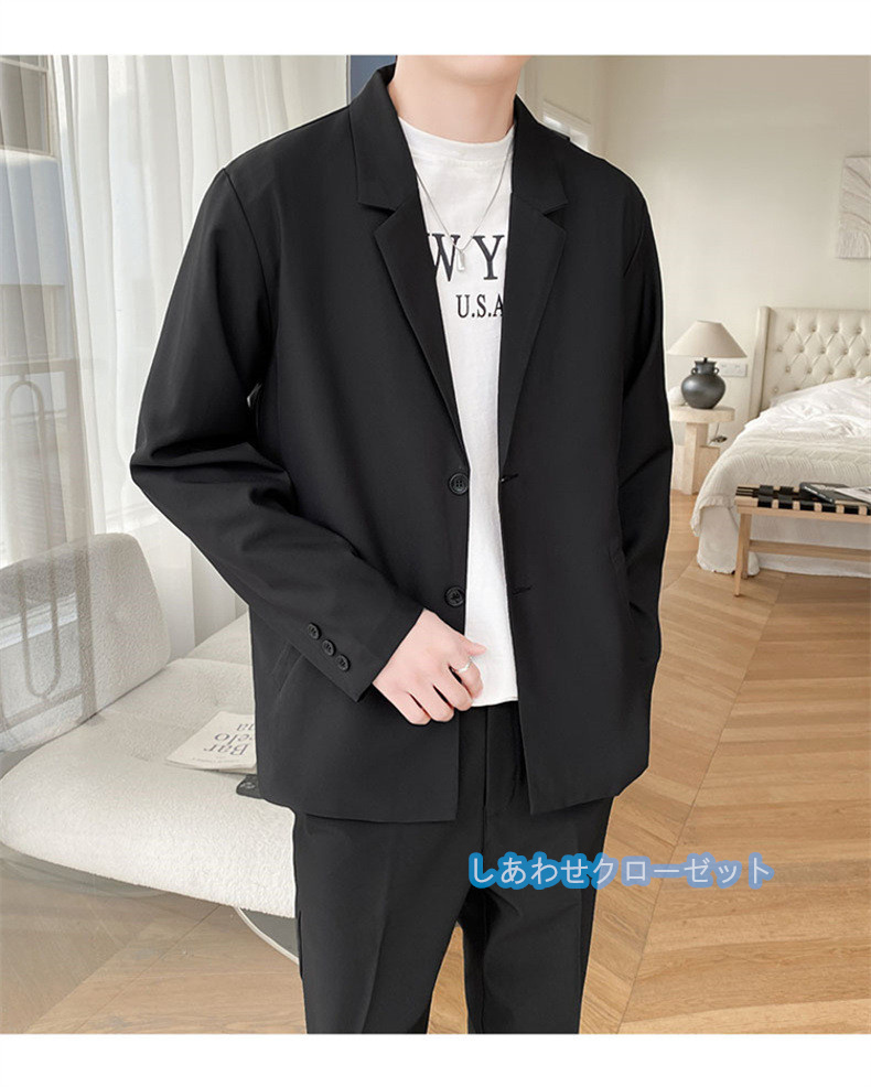 テーラードジャケット メンズ おしゃれ ブレザージャケット カジュアルスーツ 無地 アウター 春秋冬 紳士用 ビジネススーツ フォマールスーツ 通勤 