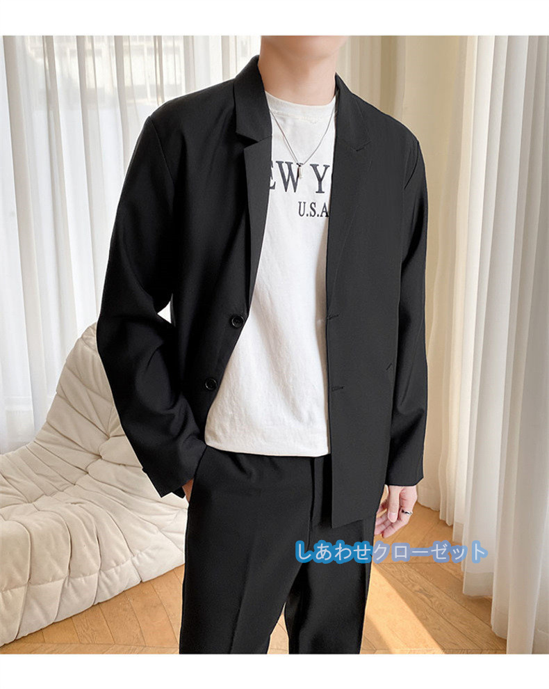 テーラードジャケット メンズ おしゃれ ブレザージャケット カジュアルスーツ 無地 アウター 春秋冬 紳士用 ビジネススーツ フォマールスーツ 通勤 