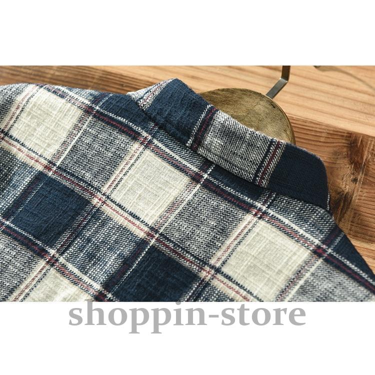 ネルシャツ メンズ カジュアルシャツ ボタンダウンシャツ チェック柄 トップス100%綿 起毛 春 長袖 秋 