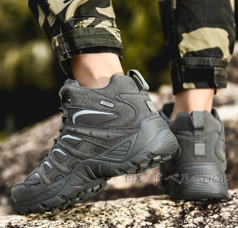 大きいサイズ トレッキングメンズ 登山靴 山登り ハイキングアウトドア厚底 スニーカー 軽量フィット感 ソール柔軟 靴 疲れない 