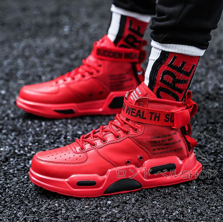 小きいサイズ メンズ かっこいい ハイカット スニーカー 厚底 通勤 ランニング 通学 大きいサイズ カジュアルスポーツ アウトドアおしゃれ 学生靴 