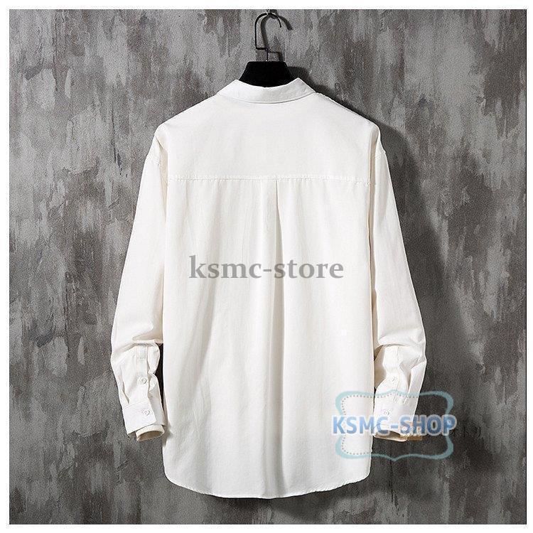 長袖シャツ メンズ 白シャツ シャツ カジュアルシャツ トップス メンズファッション メンズシャツ 