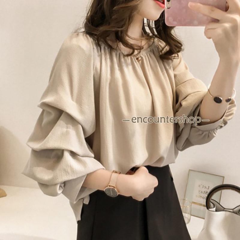 ブラウス レディース 長袖 春秋 長袖シャツ トップス ビジネス 体型カバー おしゃれ シンプル 入学式 デート シフォン きれいめ 通勤 OL 