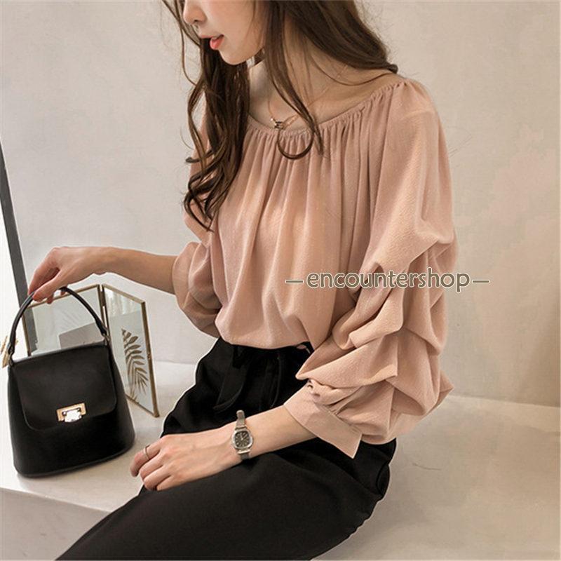 ブラウス レディース 長袖 春秋 長袖シャツ トップス ビジネス 体型カバー おしゃれ シンプル 入学式 デート シフォン きれいめ 通勤 OL 