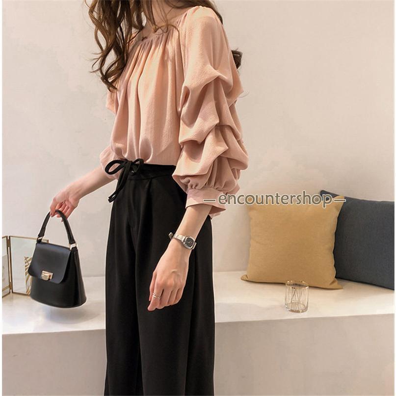 ブラウス レディース 長袖 春秋 長袖シャツ トップス ビジネス 体型カバー おしゃれ シンプル 入学式 デート シフォン きれいめ 通勤 OL 