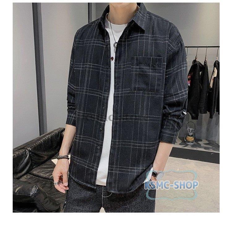 シャツ メンズ 30代 長袖 カジュアルシャツ ワイシャツ ワークシャツ お兄系 秋 おしゃれ 冬 春 トップス 開襟 チェックシャツ 大きいサイズ ゆったり 