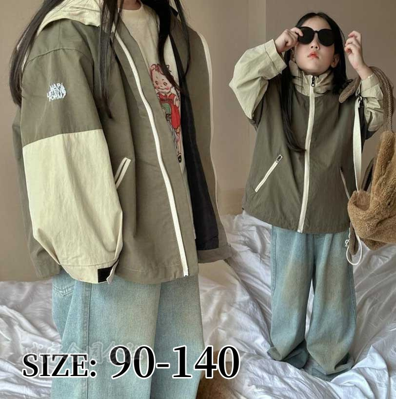 子供服 ウィンドブレーカー キッズ 女の子 ジップアップマウンテン長袖ジャケット ブルゾンジャンパー 女児 お出かけ ジュニア 