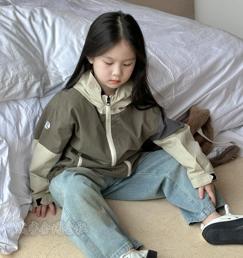 子供服 ウィンドブレーカー キッズ 女の子 ジップアップマウンテン長袖ジャケット ブルゾンジャンパー 女児 お出かけ ジュニア 