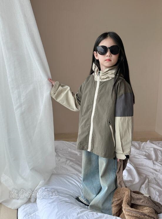 子供服 ウィンドブレーカー キッズ 女の子 ジップアップマウンテン長袖ジャケット ブルゾンジャンパー 女児 お出かけ ジュニア 