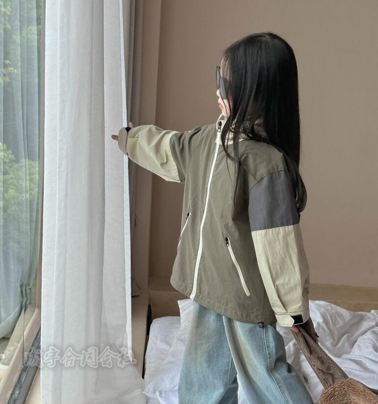 子供服 ウィンドブレーカー キッズ 女の子 ジップアップマウンテン長袖ジャケット ブルゾンジャンパー 女児 お出かけ ジュニア 