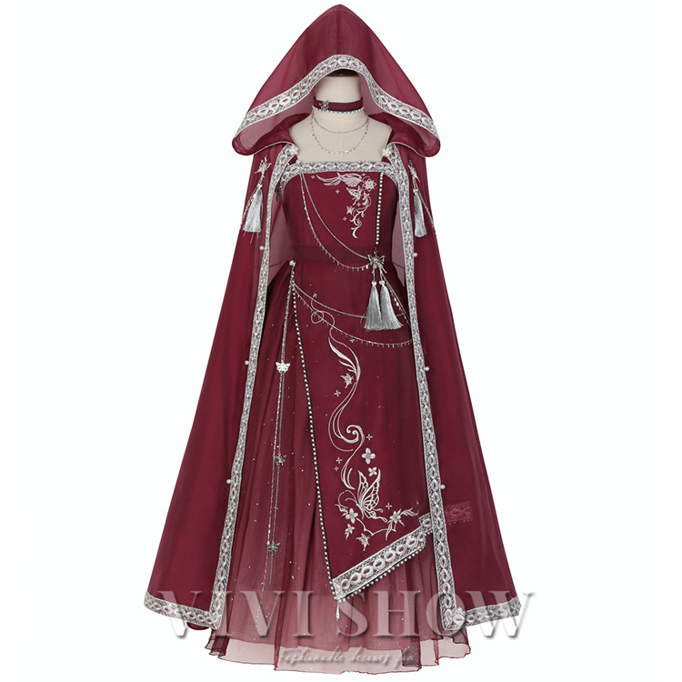 レディース ワンピース ワンピ 肩だし コスチューム風 ロング丈 イベント パーティー おしゃれ 蝶々 艶やか かわいい 個性的 かっこいい 