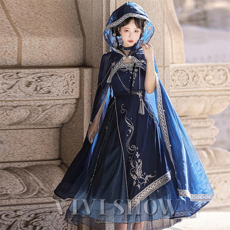 レディース ワンピース ワンピ 肩だし コスチューム風 ロング丈 イベント パーティー おしゃれ 蝶々 艶やか かわいい 個性的 かっこいい 