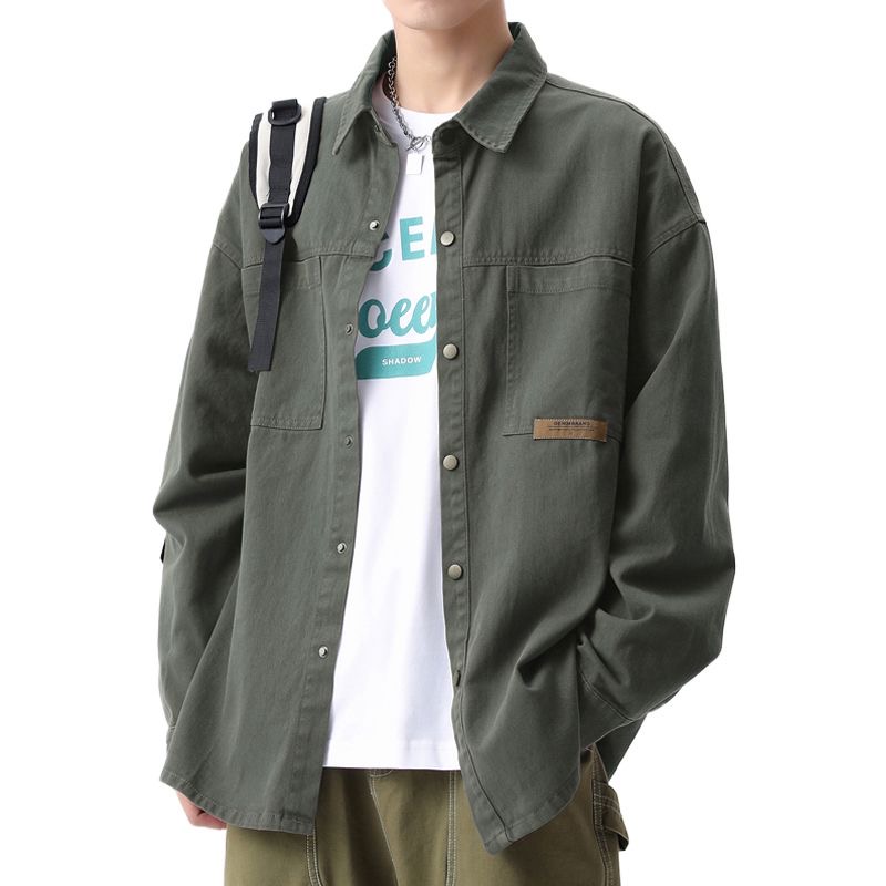 シャツ 長袖 メンズ トップス おしゃれ 前開きシャツ カジュアルシャツ お兄系 夏服 B系 おしゃれ カーゴシャツ 大きいサイズ 長袖シャツ ミリタリーシャツ 