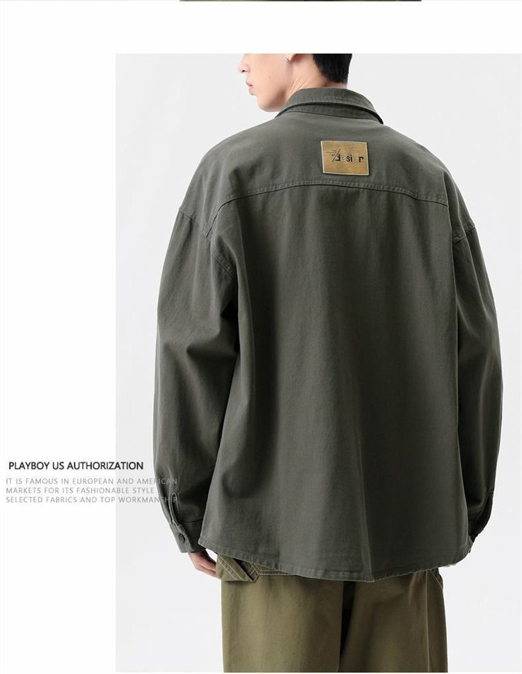 シャツ 長袖 メンズ トップス おしゃれ 前開きシャツ カジュアルシャツ お兄系 夏服 B系 おしゃれ カーゴシャツ 大きいサイズ 長袖シャツ ミリタリーシャツ 