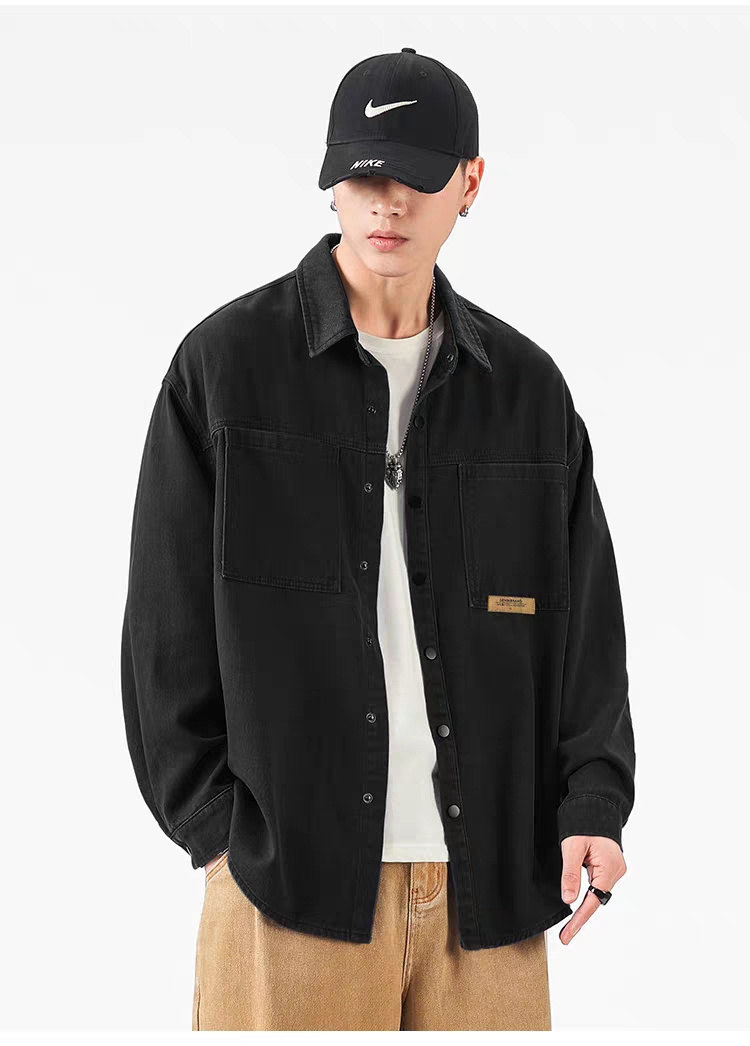 カーゴシャツ 長袖シャツ カジュアルシャツ ミリタリーシャツ 開襟シャツ メンズ 大きいサイズ ファッション 通勤通学 ゆったり ゆったり トップス シャツ 