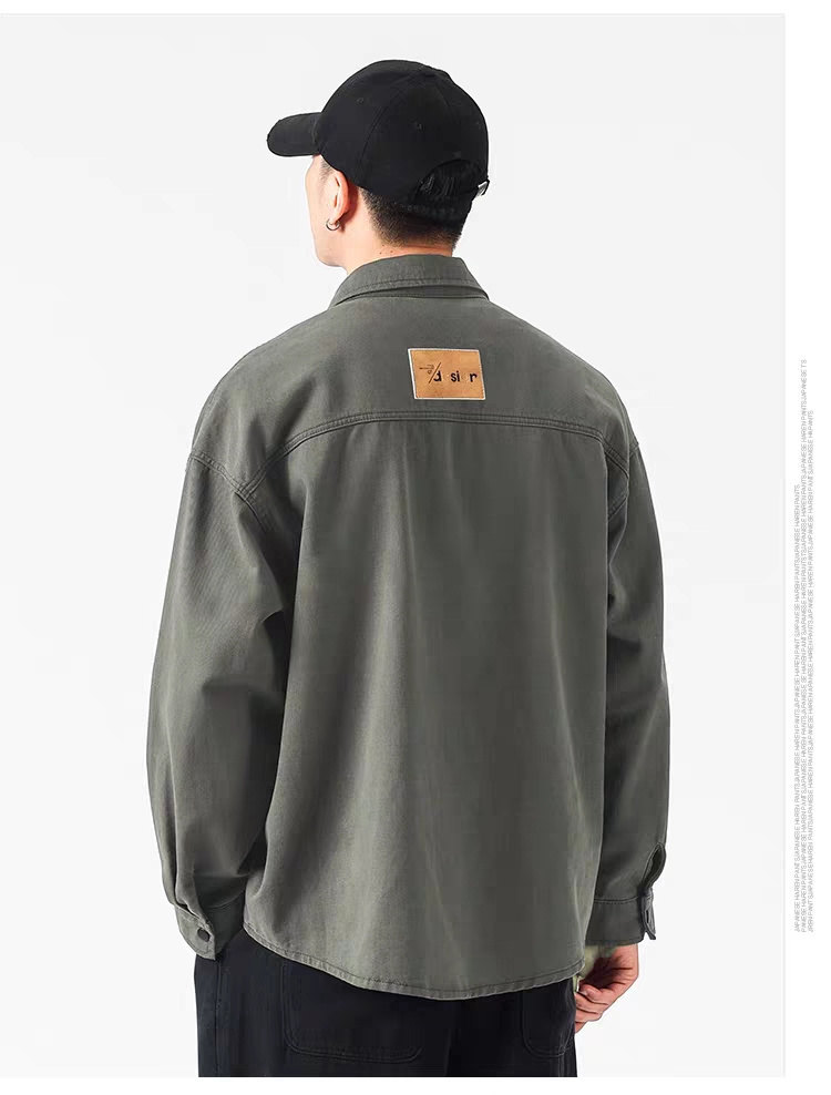 カーゴシャツ 長袖シャツ カジュアルシャツ ミリタリーシャツ 開襟シャツ メンズ 大きいサイズ ファッション 通勤通学 ゆったり ゆったり トップス シャツ 