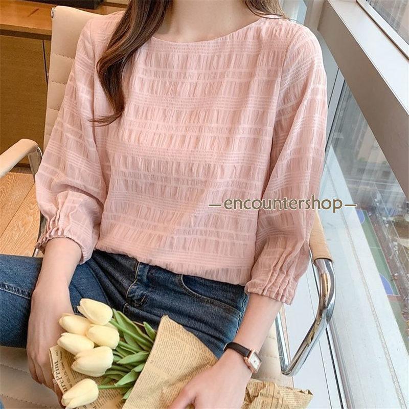 ブラウス レディース 長袖 春秋 長袖シャツ 七分袖丈 デート シンプル ビジネス トップス 体型カバー 通勤 フォーマル 入学式 OL おしゃれ 