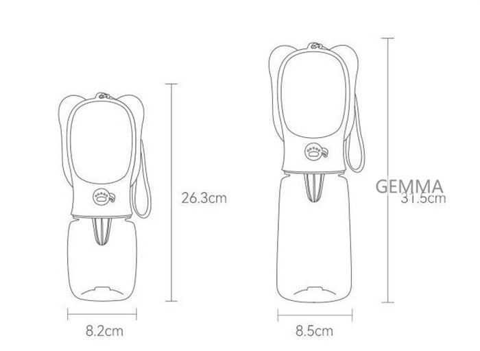 ウォーターボトル 350ML 550ML 犬用 携帯水筒 ペット用 散歩 散歩 おやつ入れ お出かけ 給水 水飲み器 餌 