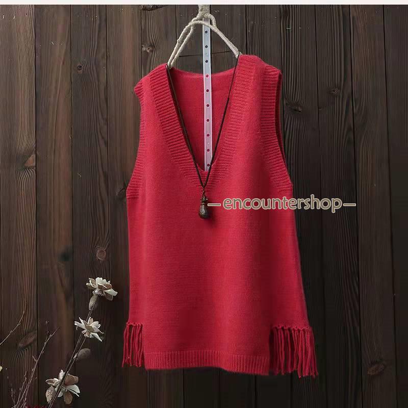ニットベスト レディース チョッキ トップス ベスト 体型カバー 秋コーデ 無地 重ね着 おしゃれ ゆったり カジュアル ノースリーブ セーター 