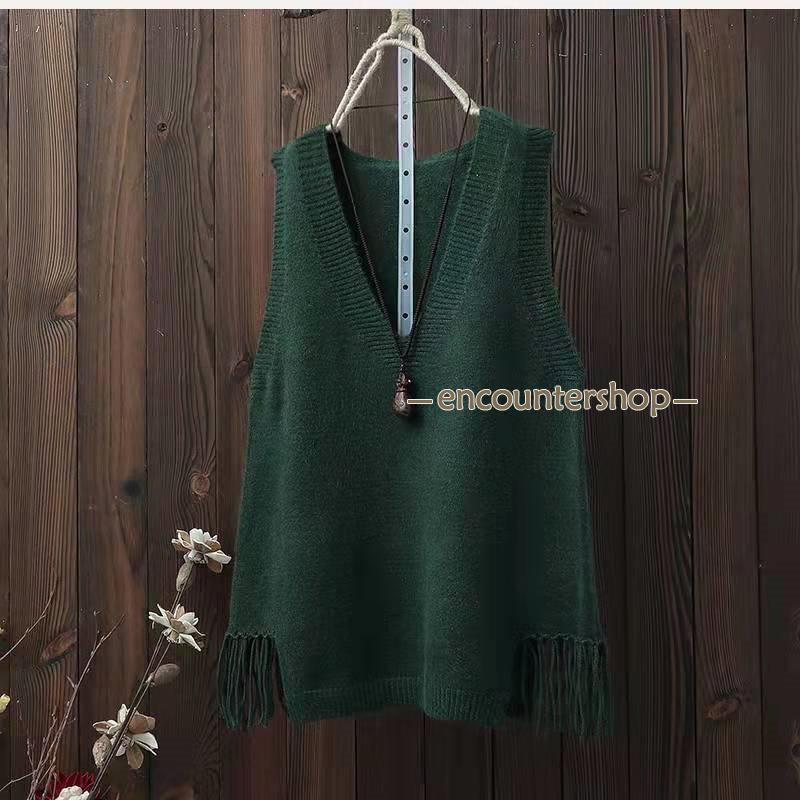 ニットベスト レディース チョッキ トップス ベスト 体型カバー 秋コーデ 無地 重ね着 おしゃれ ゆったり カジュアル ノースリーブ セーター 