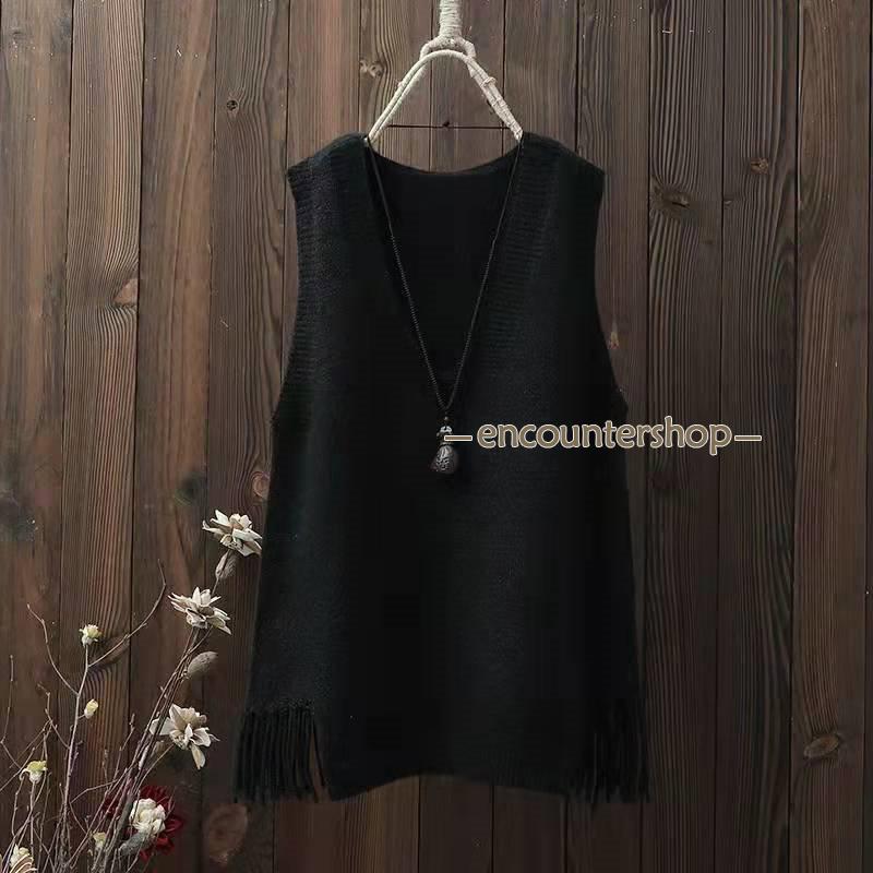 ニットベスト レディース チョッキ トップス ベスト 体型カバー 秋コーデ 無地 重ね着 おしゃれ ゆったり カジュアル ノースリーブ セーター 