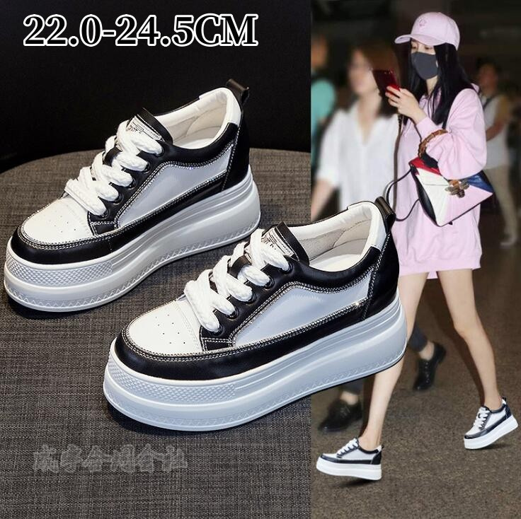 ランニングレディース 厚底スニーカー 美脚 軽量 歩きやすい ローカットスニーカー 通学靴 黒 厚底靴 可愛い 8CM 白 身長UP カジュアル 通勤 