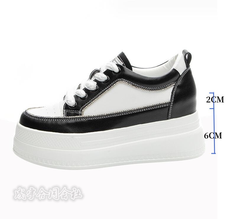 ランニングレディース 厚底スニーカー 美脚 軽量 歩きやすい ローカットスニーカー 通学靴 黒 厚底靴 可愛い 8CM 白 身長UP カジュアル 通勤 