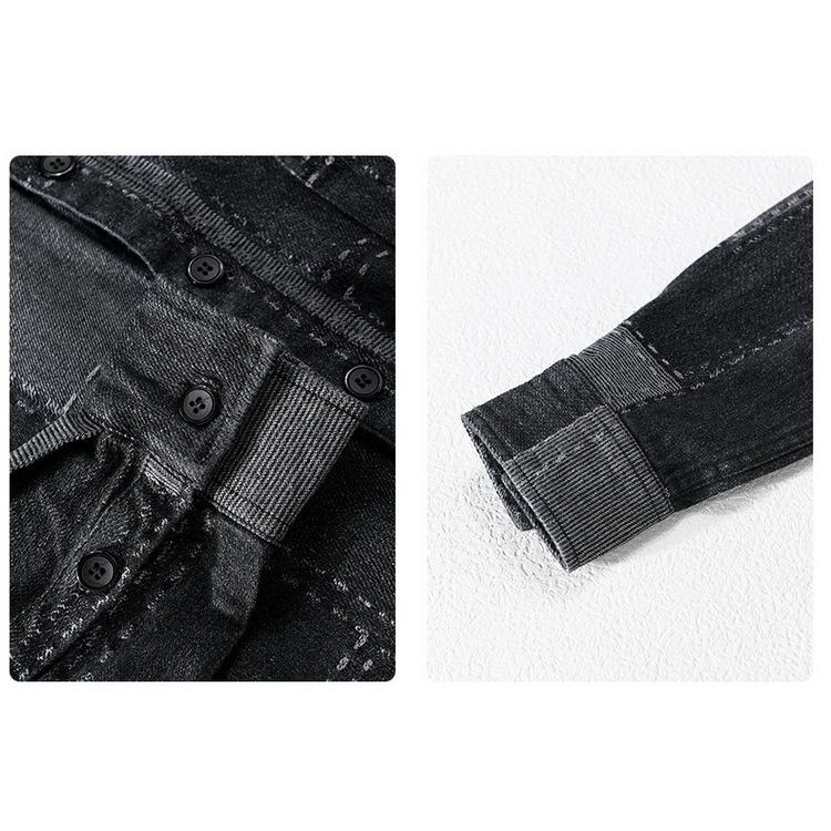 ダンガリーシャツ メンズ シャツ デニムシャツ カジュアルシャツ トップス 秋 春 夏 長袖 チェック柄 