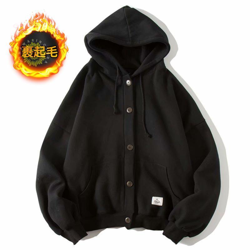 メンズ 長袖 フード付き 運動 裏起毛 ジップアップ ジャケット 春秋冬 マウンテン秋服 ビッグシルエット カーディガン 