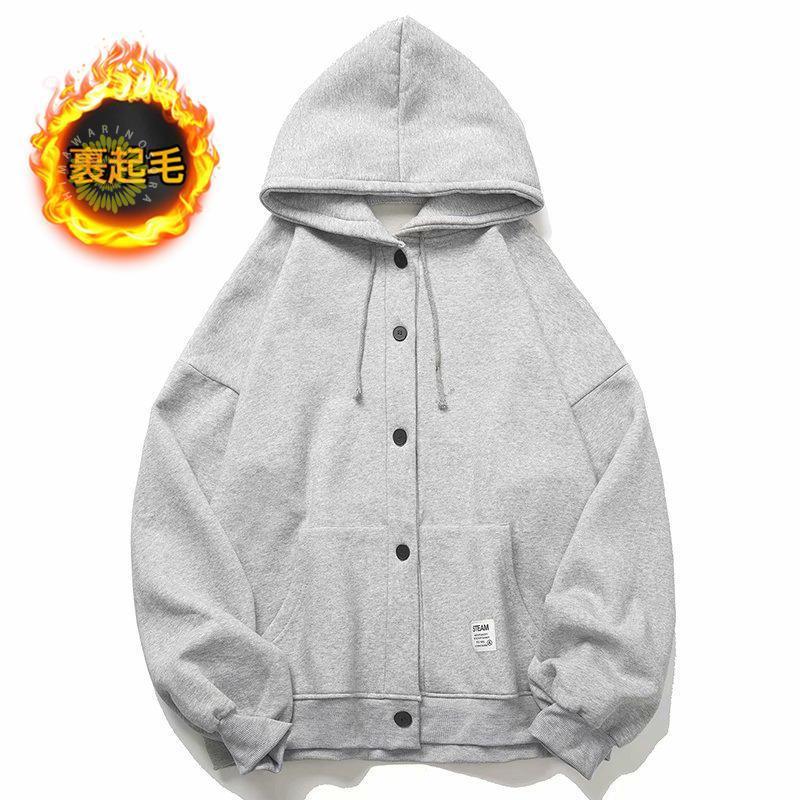 メンズ 長袖 フード付き 運動 裏起毛 ジップアップ ジャケット 春秋冬 マウンテン秋服 ビッグシルエット カーディガン 