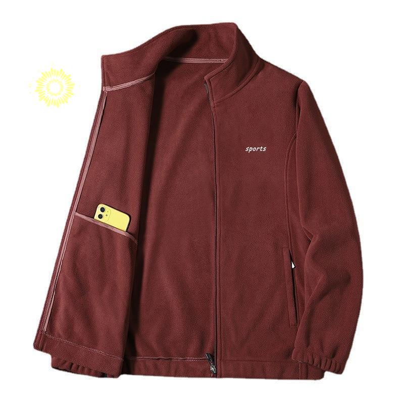 メンズ 長袖 立ち襟 運動 裏起毛 ジップアップ マウンテン秋服 ビッグシルエット 春秋冬 ジャケット カーディガン 