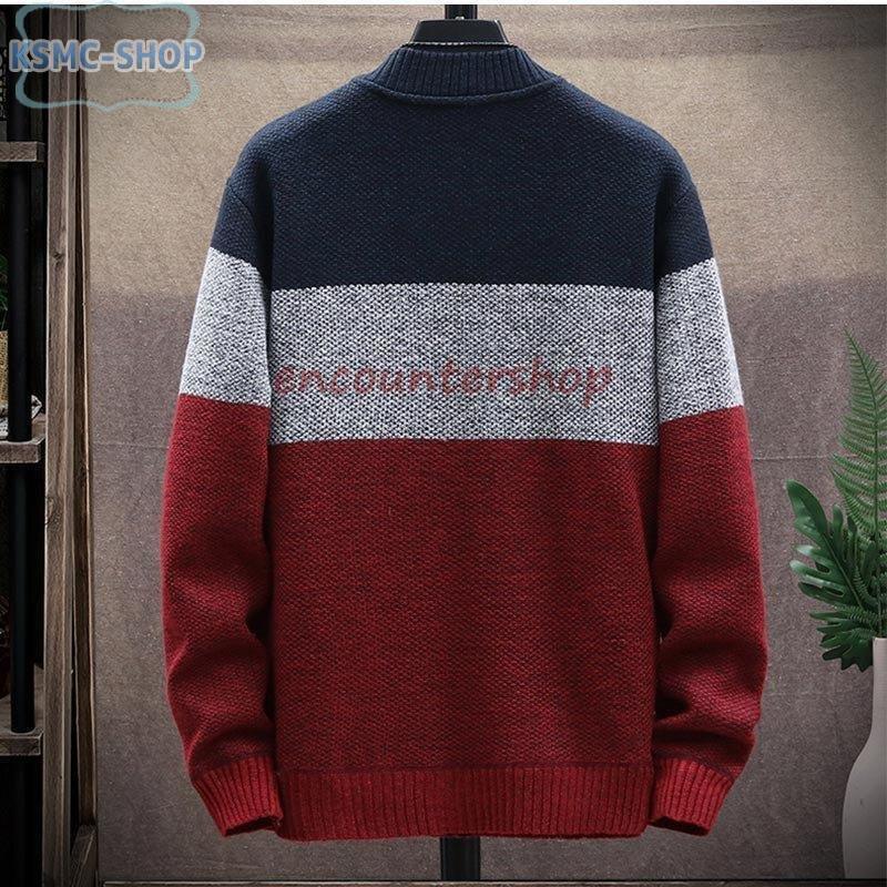 ニットセーター メンズ ニットカーディガン 長袖 厚手 前開き 暖かい トップス ファスナー 防風 カジュアル おしゃれ 秋冬新作 防寒 ポケット付き 