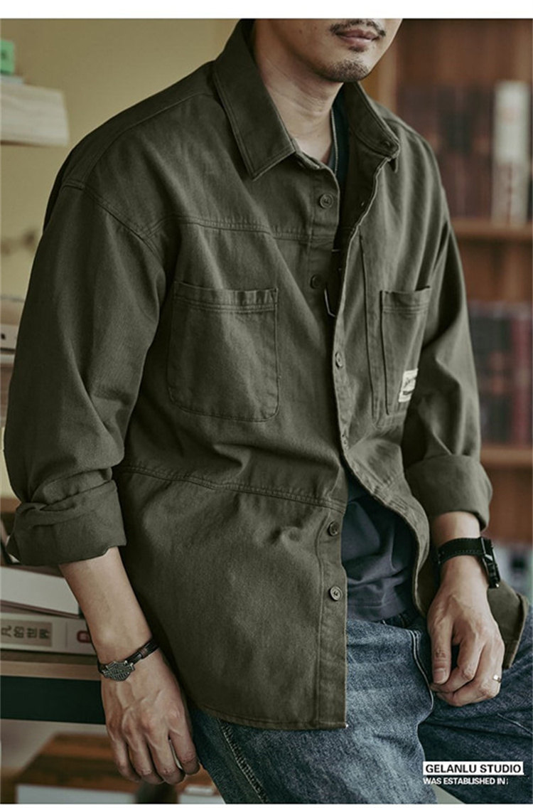 カーゴシャツ ミリタリーシャツ ワークシャツ 長袖シャツ メンズ シャツ ゆったり 通気性 軽量 カジュアル 快適 かっこいい 登山ウェア 無地 アウトドア 
