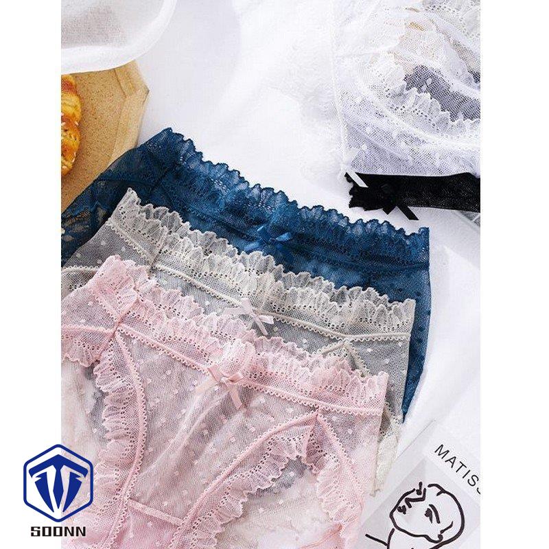 スタンダードショーツ ノーマル 総レース シースルー レディース 婦人 ドット柄 レース リボン パンツ フ シアー 透け感 下着 インナー メッシュ 