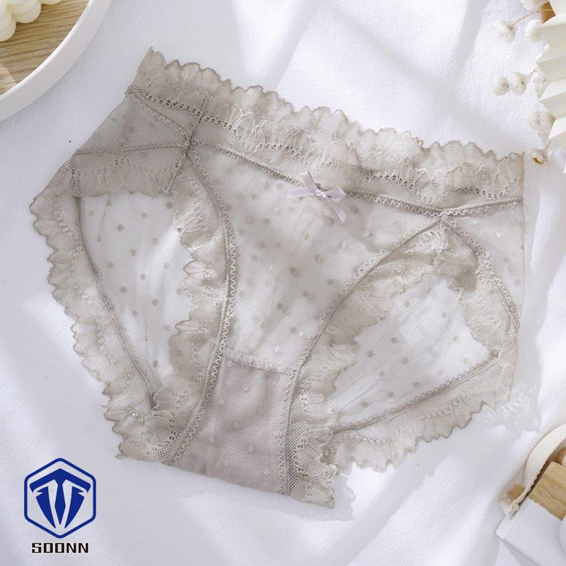 スタンダードショーツ ノーマル 総レース シースルー レディース 婦人 ドット柄 レース リボン パンツ フ シアー 透け感 下着 インナー メッシュ 