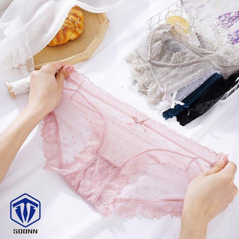 スタンダードショーツ ノーマル 総レース シースルー レディース 婦人 ドット柄 レース リボン パンツ フ シアー 透け感 下着 インナー メッシュ 