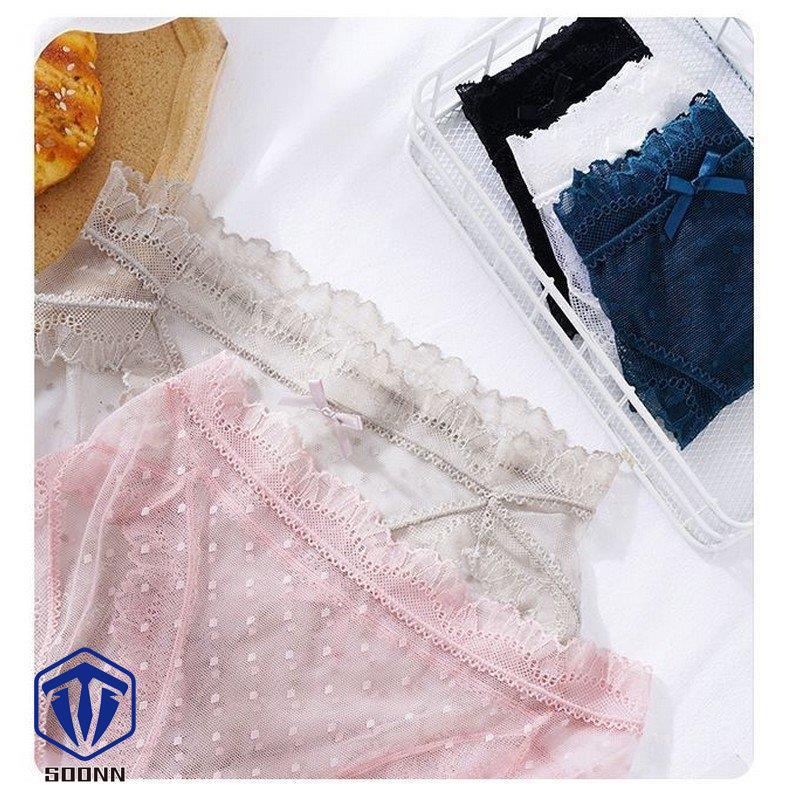 スタンダードショーツ ノーマル 総レース シースルー レディース 婦人 ドット柄 レース リボン パンツ フ シアー 透け感 下着 インナー メッシュ 